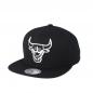 Preview: Mitchell & Ness NBA Wool Solid Chicago Bulls 110 Snapback Cap Black/White