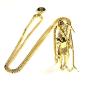 Preview: King Ice 14K Gold Plated CZ Anubis Necklace Golden