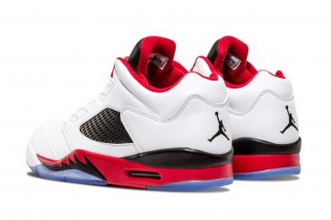 Jordan 5 Retro Low Sneakers White/Fire Red/Black
