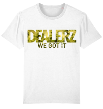 dealerz Weed Print T-Shirt White