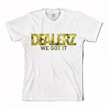 dealerz Weed Print T-Shirt White