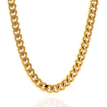 King Ice 14K Gold Plated 10mm Miami Cuban Necklace Golden