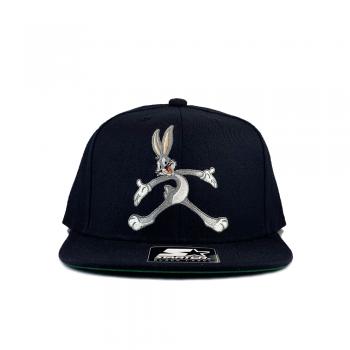 Starter X Looney Tunes Character Bugs Bunny Snapback Cap Black