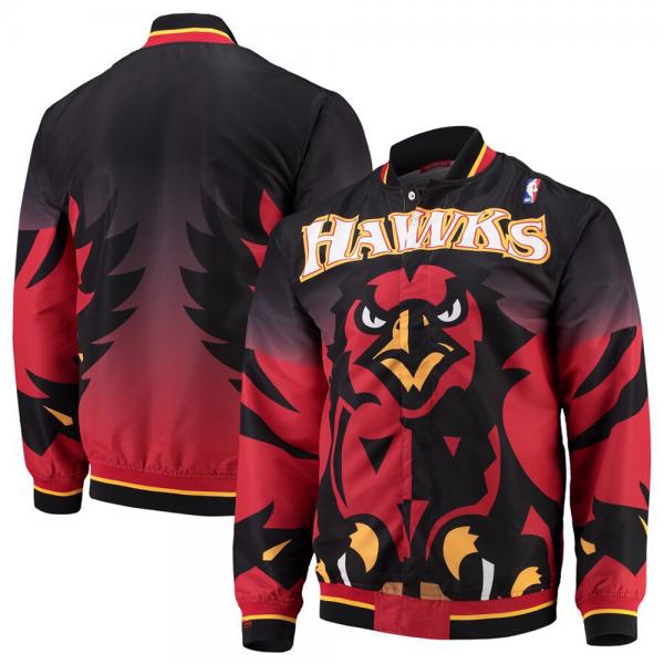 Mitchell & Ness NBA 1995-96 Authentic Atlanta Hawks Warm Up Jacket Black