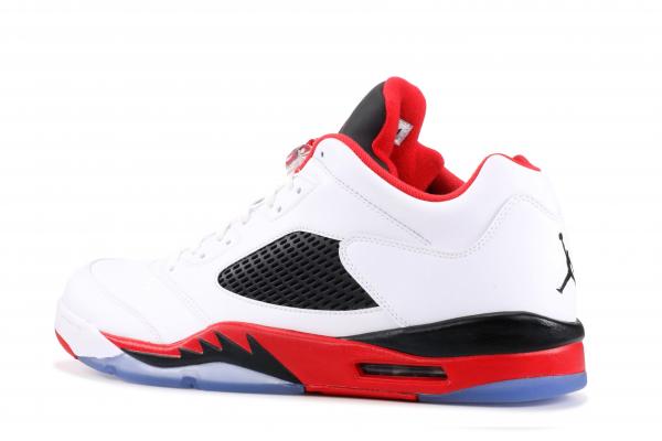 Jordan 5 Retro Low Sneakers White/Fire Red/Black