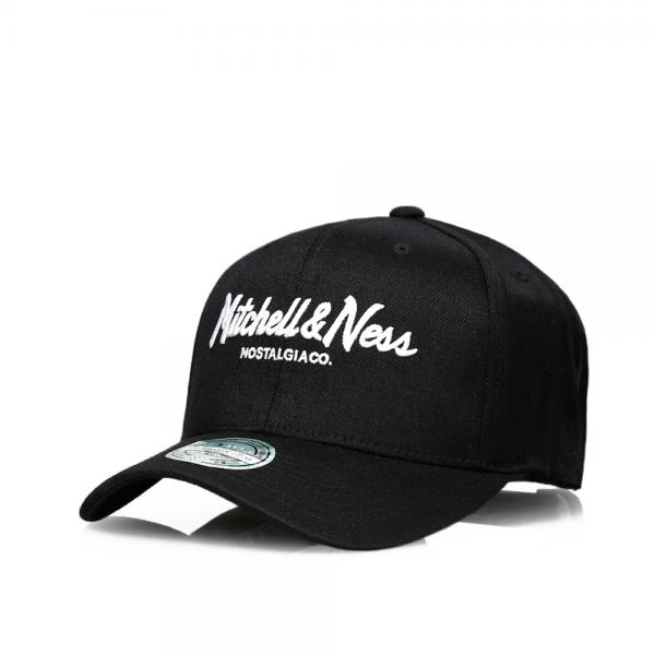 Mitchell & Ness Own Brand Pinscript 110 Snapback Cap Black/White
