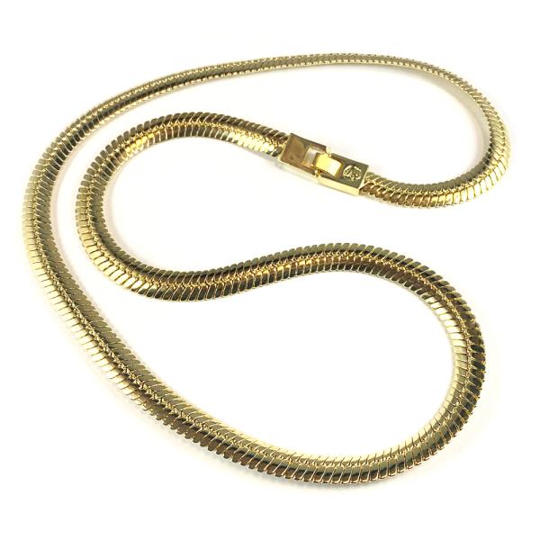 King Ice 14K Gold Plated 10mm Thick Herringbone Necklace Golden